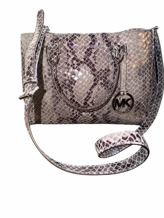 ✨ Michael Kors Cynthia Snakeskin Embossed Satchel & Matching Wallet Set ✨ - Picture 2 of 11